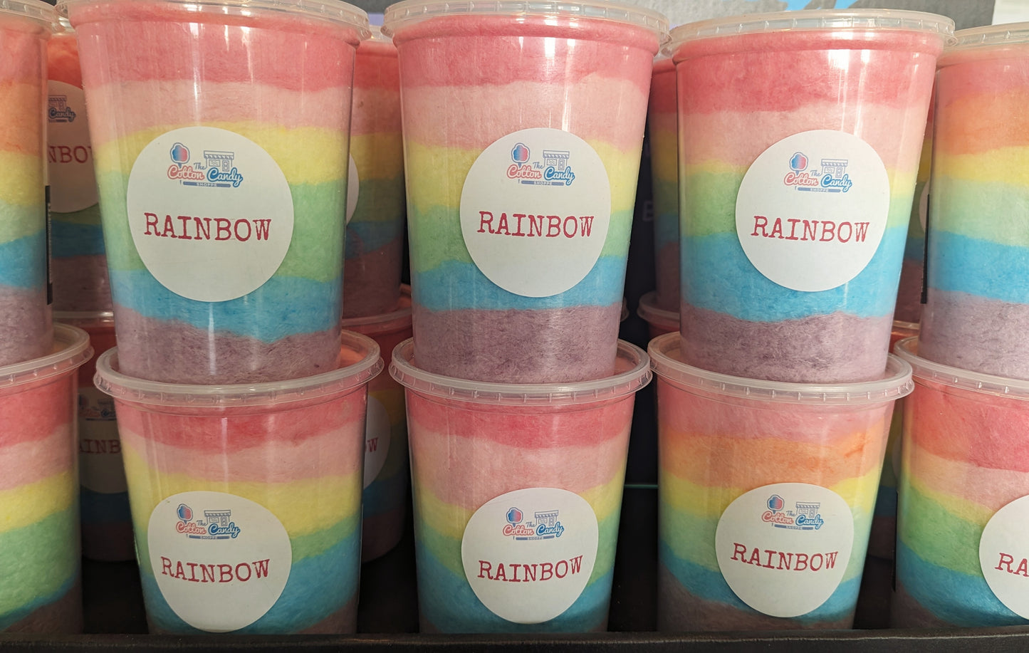 6 Flavour RAINBOW Cotton Candy Tubs