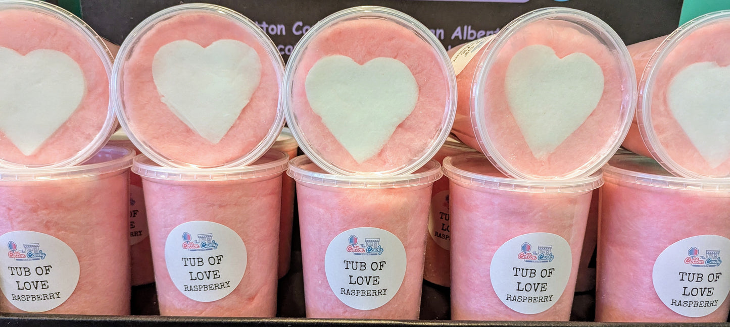 Tub of Love - Red Raspberry with Birthday Cake Heart Cut outs