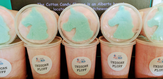 ** Unicorn Fluff - Pink Marshmallow Cotton Candy  with Passion Fruit Unicorn Head